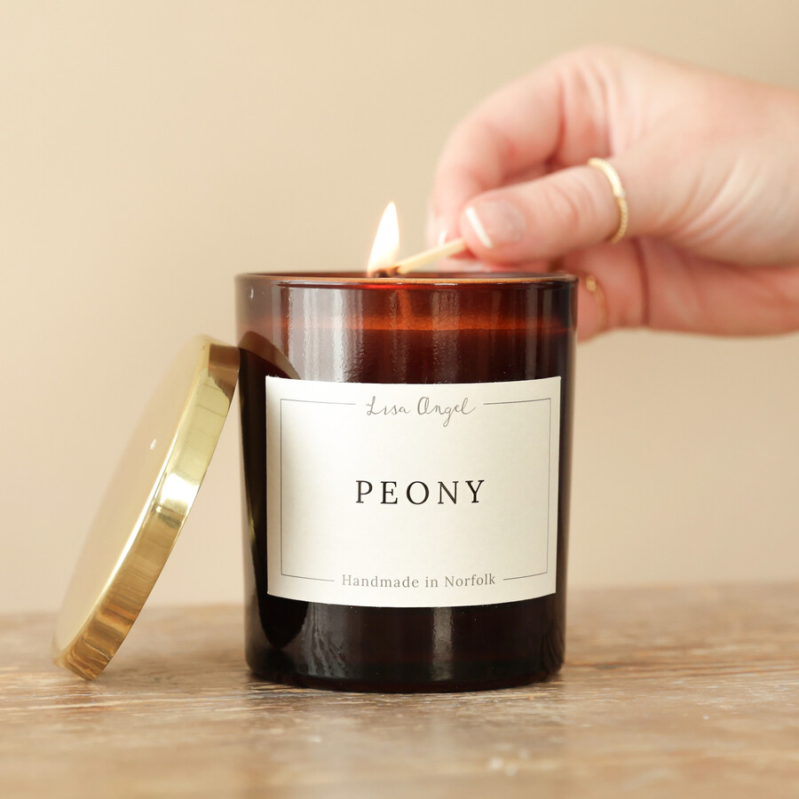Peony Scented Soy Candle Lisa Angel