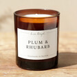 Lisa Angel Plum and Rhubarb Scented Soy Candle Close-up