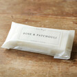 Rose & Patchouli Soy Wax Melts in Packaging