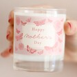 Model Holding Bees and Butterflies Happy Mother's Day Scented Soy Candle