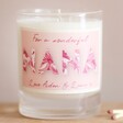 Personalised Vintage Pink Nana Scented Soy Candle