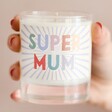 Model Holding Super Mum Scented Soy Candle