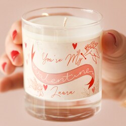 Personalised Valentine's Day Cherub Scented Soy Candle