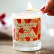 Model Lighting Personalised Name Happy Valentine's Day Hearts Scented Soy Candle