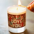 Model Lighting I Love You Scented Soy Valentine's Day Candle