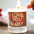 Model Lighting Personalised Name Love You Scented Soy Valentine's Day Candle