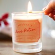 Model Lighting Personalised Name Love Potion Scented Soy Valentine's Day Candle