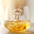 No1 Step Dad Whiskey Glass