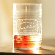 Engraved Personalised Love Potion Tin Can Glass