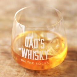 Personalised On The Rocks Whisky Glass
