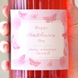 Close Up of Personalised 50cl Bees and Butterflies Mother's Day Alcohol