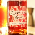 Close Up of Personalised 50cl Love is Love Rum Label