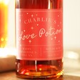 Close Up of Personalised 50cl Love Potion Rum Label
