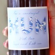 Close Up of Personalised 50cl Vintage Blue Mum Mother's Day Alcohol