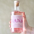 Model Holding Personalised 50cl Vintage Pink Nana Alcohol