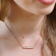 Lisa Angel Personalised Solid Horizontal Bar Necklace