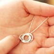 model holding rings on personalised sterling silver russian ring valentine's necklace