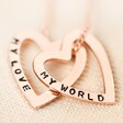 Rose Gold Personalised Valentine's Love Heart Necklace
