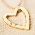 Gold Personalised Valentine's Love Heart Necklace