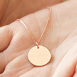 Model Holding Twenty-One Birthday Sterling Silver Disc Necklace