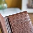 Inside of Personalised Initials Brown Vegan Leather Wallet