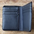 Inside of Black Personalised Initials Vegan Leather Wallet