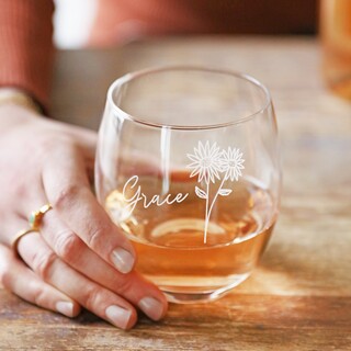 Personalised Birth Flower Tumbler