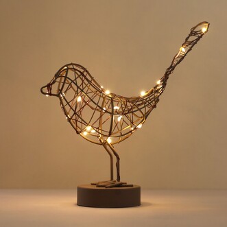 Battery Powered Indoor Robin Light Up Decoration