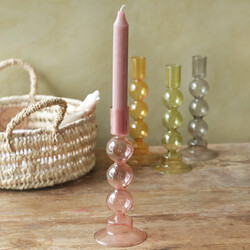 Sass & Belle Bubble Candlestick Holder in Pink