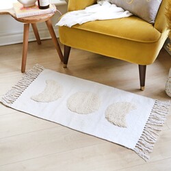 Sass & Belle Moon Phases Tufted Rug in White