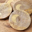 Set of 4 Wooden Crescent Moon Coasters