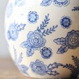 Close Up of Sass & Belle Blue Willow Biscuit Jar