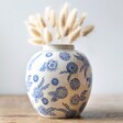 Sass & Belle Blue Willow Biscuit Jar with Bunny Tails