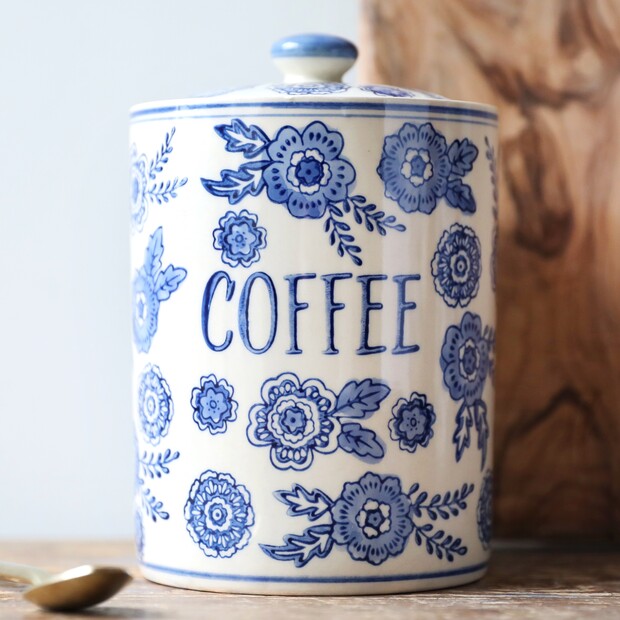 Sass & Belle Blue Willow Coffee Storage Jar Sass & Belle Blue Willow Coffee Storage Jar