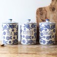 Three Sass & Belle Blue Willow Storage Jars