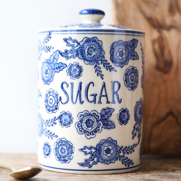Sass & Belle Blue Willow Sugar Storage Jar Sass & Belle Blue Willow Sugar Storage Jar