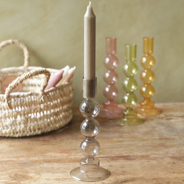 Sass & Belle Bubble Candlestick Holder in Grey