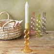 Sass & Belle Bubble Candlestick Holder in Yellow with candle