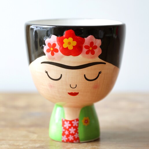 Sass & Belle Frida Kahlo Planter Sass & Belle Frida Kahlo Planter on Wooden Surface