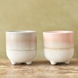 Grey and Pink Sass & Belle Mojave Glaze Egg Cups