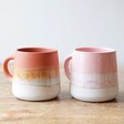 Pink and Orange Sass & Belle Mojave Glaze Mugs