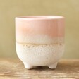 Sass & Belle Mojave Glaze Pink Egg Cup on wooden table