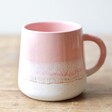 Sass & Belle Mojave Glaze Pink Mug on Wooden Table
