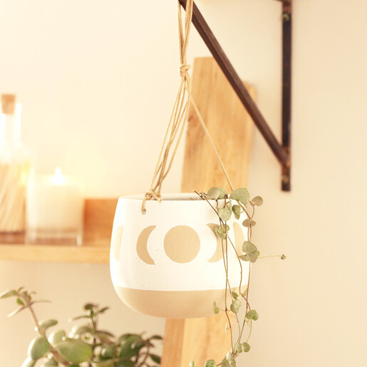 Sass & Belle Moon Phases Hanging Planter