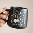 Model Holding Sass & Belle Out of Office Stoneware Mug
