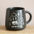Sass & Belle Out of Office Stoneware Mug on Wooden Table
