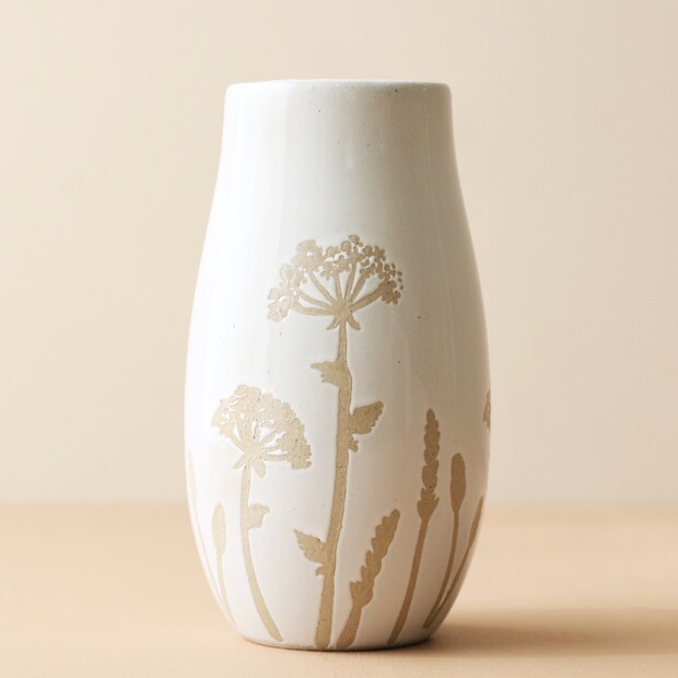 Sass & Belle Small Cow Parsley Vase, H14cm