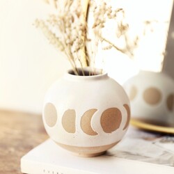 Sass & Belle Small Moon Phases Vase in White