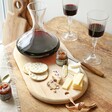 LSA Wine Carafe & Oak Cheese Board Set with Food