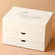 Lisa Angel Personalised Birth Flower Jewellery Box with Drawers